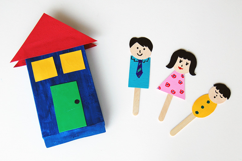 Family Stick Puppets