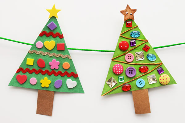 Christmas Tree Shapes Activity craft