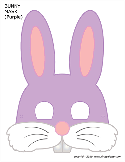 Printable Purple Bunny Mask