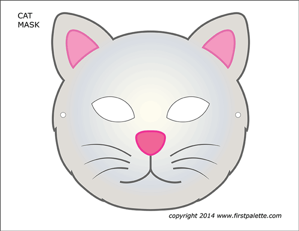 Printable Colored Cat Mask 2