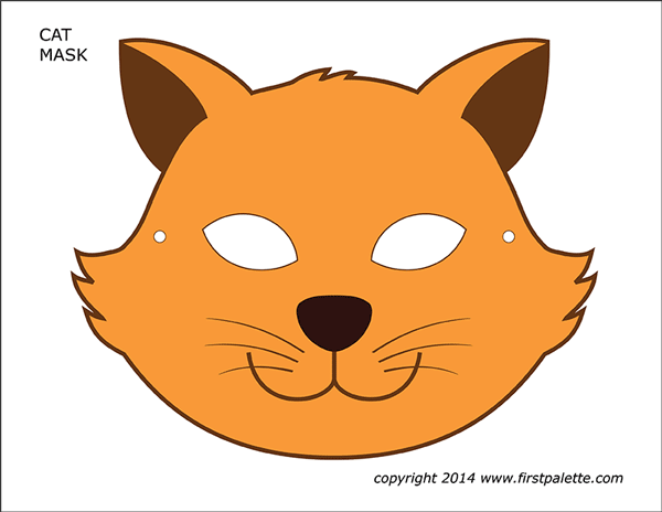 Printable Colored Cat Mask 3