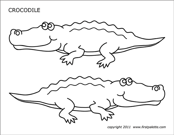 Printable Crocodile Coloring Page