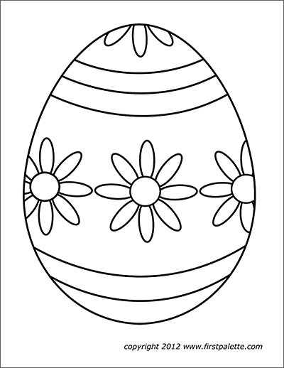 Printable Large Easter Egg 4