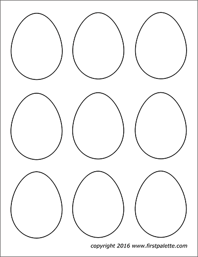 Printable Small Eggs - Set of 9