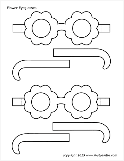Printable Flower Eyeglasses
