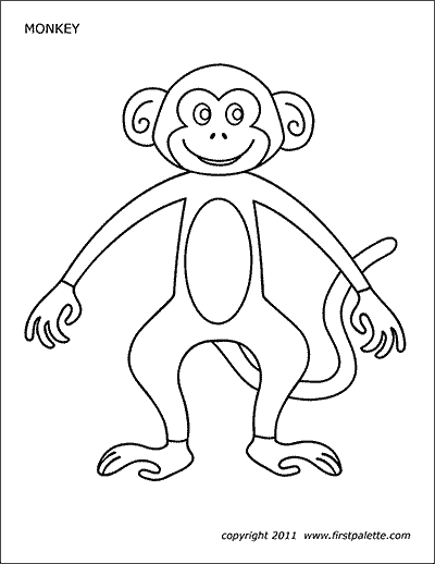Printable Monkey Coloring Page