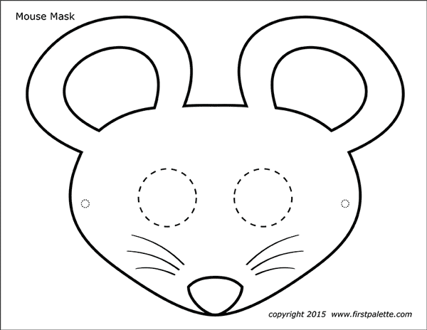 Printable Mouse Mask Coloring Page