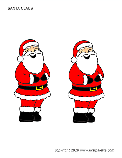 Printable Colored Santa Claus