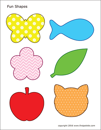 Printable Colored Fun Shapes