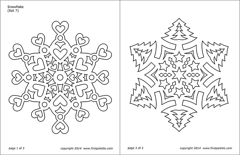 Printable Snowflake - Set 7
