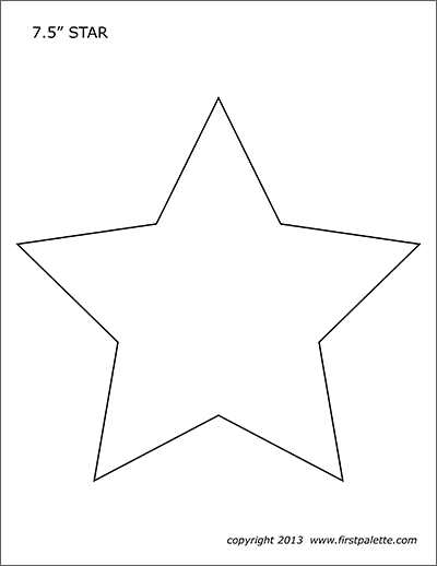 Printable 7.5-inch star