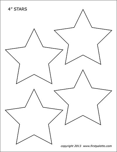 Printable 4-inch Stars