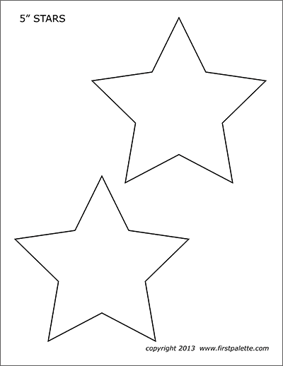 Printable 5-inch Stars