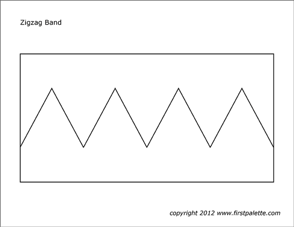 Printable zigzag band template