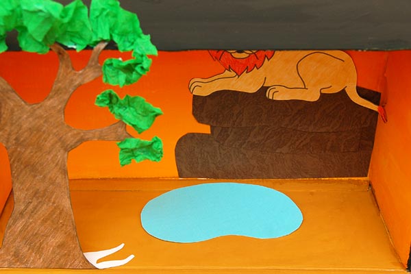 STEP 9 African Savanna Diorama