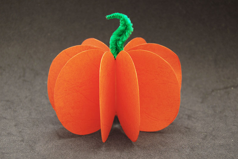 Cute Paper Strip 3D Pumpkin Craft