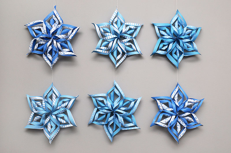 3D Paper Snowflake craft