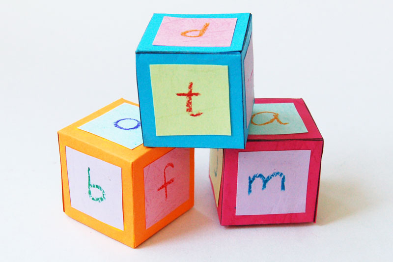 Alphabet Paper Blocks craft