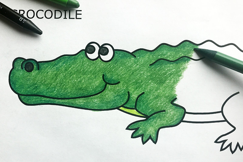 Crocodile | Free Printable Templates & Coloring Pages | FirstPalette.com