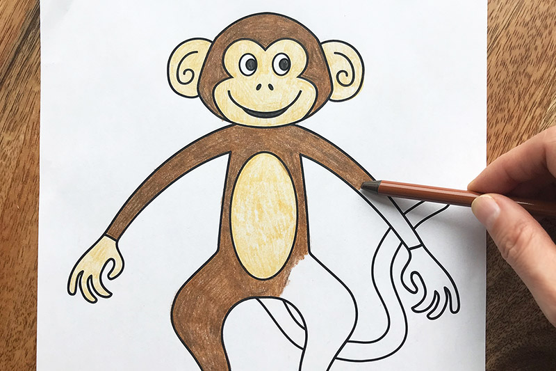 Monkey Coloring Page