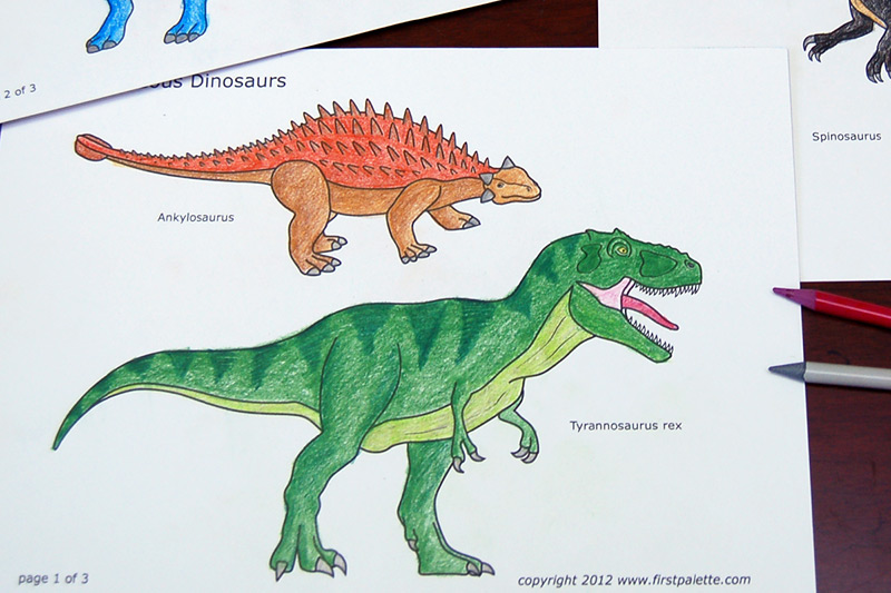 Cretaceous Dinosaurs | Free Printable Templates & Coloring ...