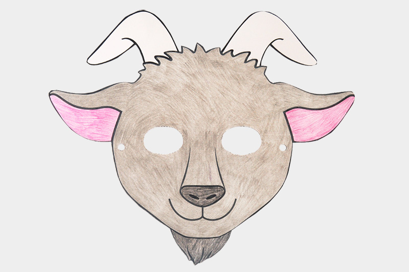 Goat Masks | Printable & Coloring Pages | FirstPalette.com