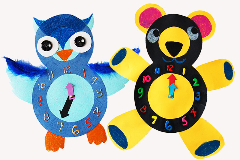 Animal Paper Clocks | Kids' Crafts | Fun Craft Ideas 