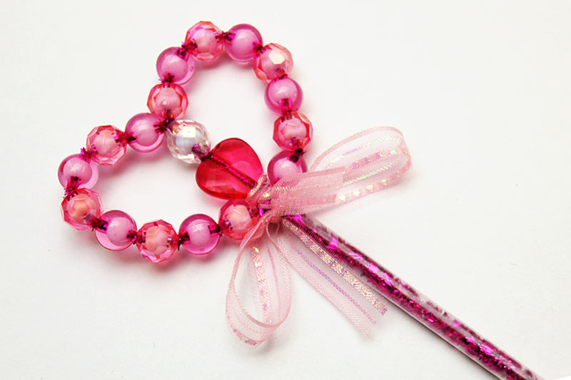 Bead Heart Wands - Valentine's Day Craft - No Time For Flash Cards