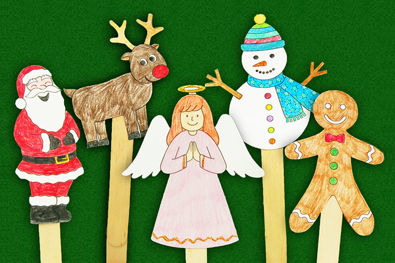 Christmas Stick Puppets Craft