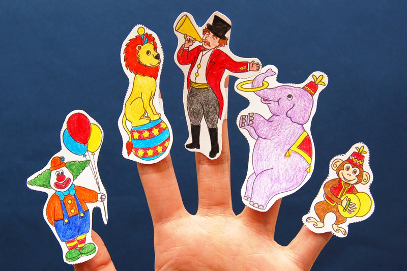 Circus Finger Puppets craft