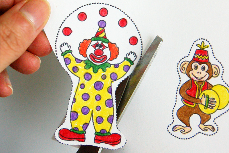 Circus Finger Puppets Craft