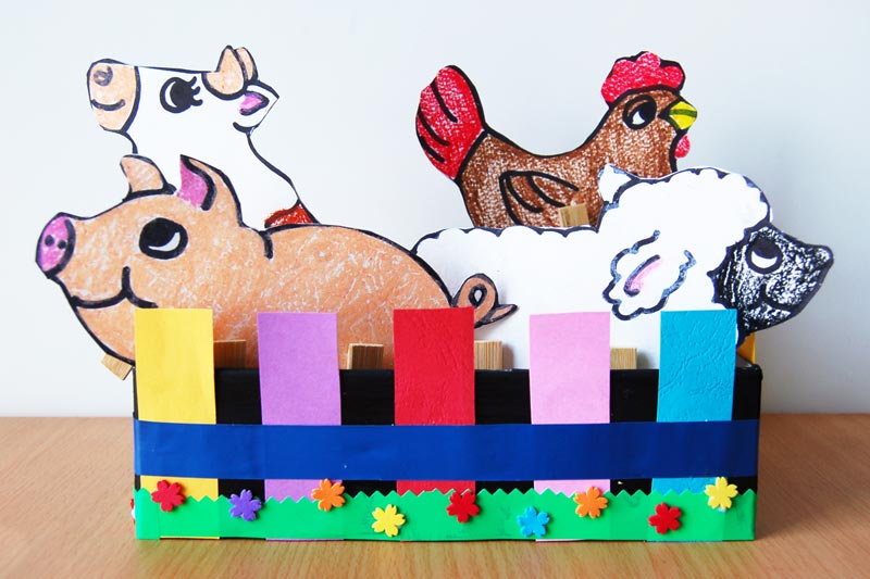 Clothespin Farm Animals | Kids' Crafts | Fun Craft Ideas ...