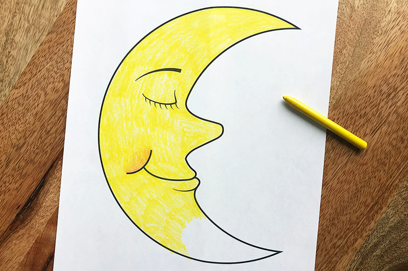 Moon Coloring Page