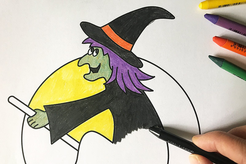 Witch Coloring Page