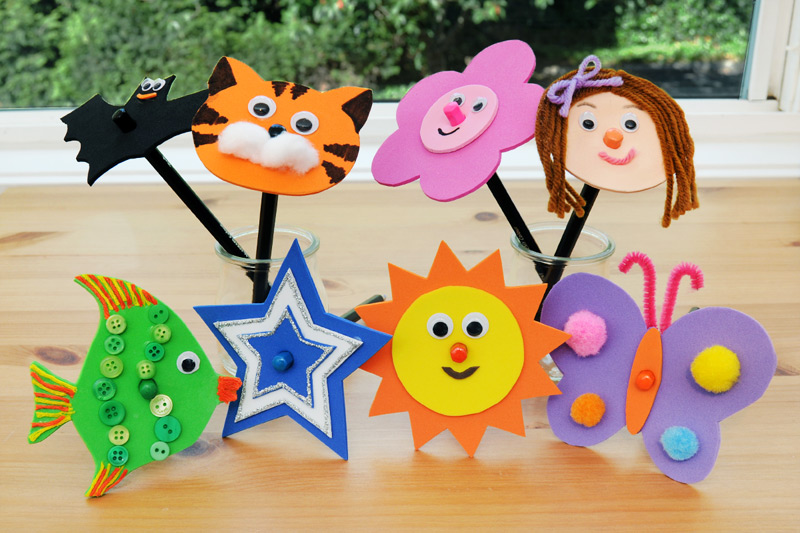 Craft Foam Pencil Toppers Kids' Crafts Fun Craft Ideas , 54% OFF