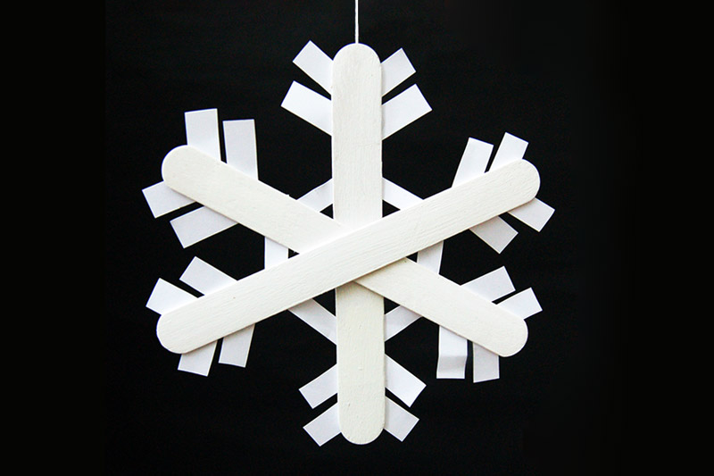 Craft Stick Snowflake 1