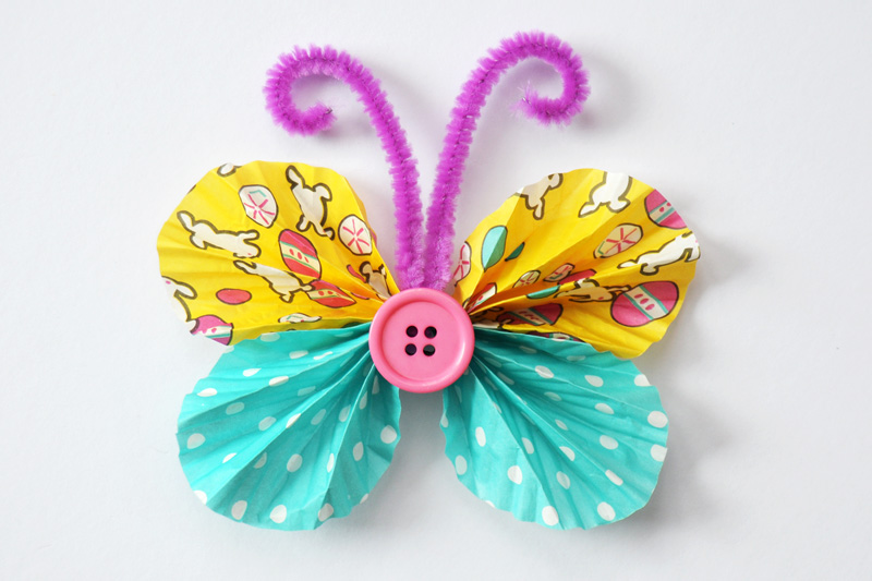 Cupcake Liner Butterflies, Kids' Crafts, Fun Craft Ideas