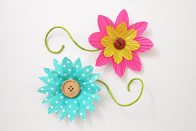 Cupcake Liner Flowers, Kids' Crafts