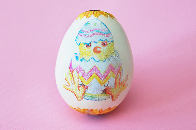 Decoupage Easter Egg - Chick
