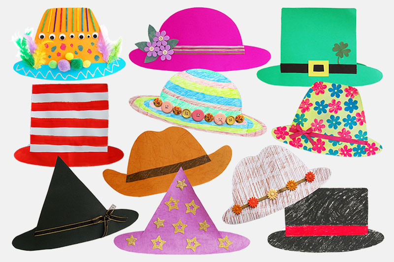 Easy Paper Hats | Kids' Crafts | Fun Craft Ideas | FirstPalette.com