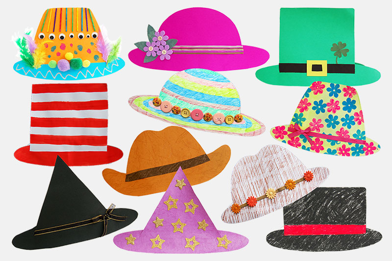 Easy Paper Hats, Kids' Crafts, Fun Craft Ideas