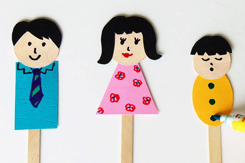 Family Stick Puppets Craft