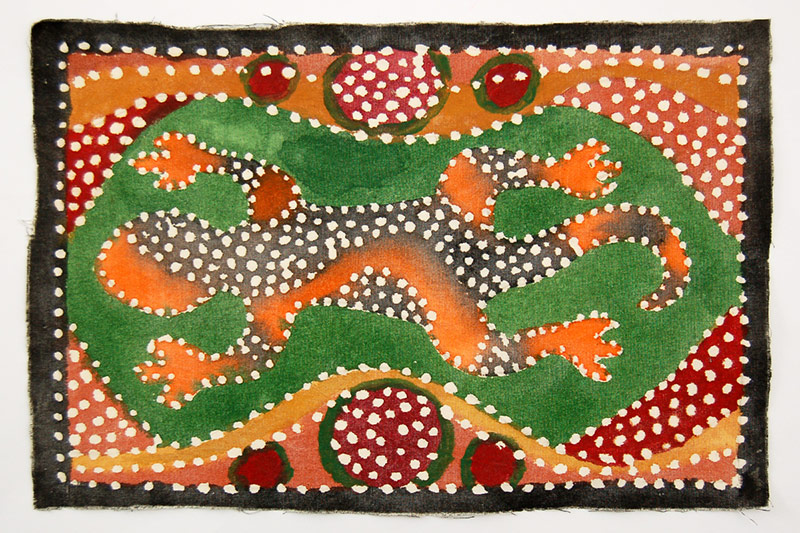 Glue Batik - Aboriginal Lizard Batik