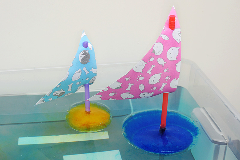 Colored Ice Boats
