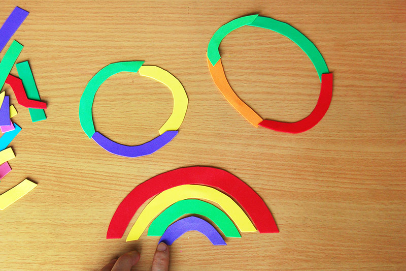 Line Pictures Craft - Rainbow