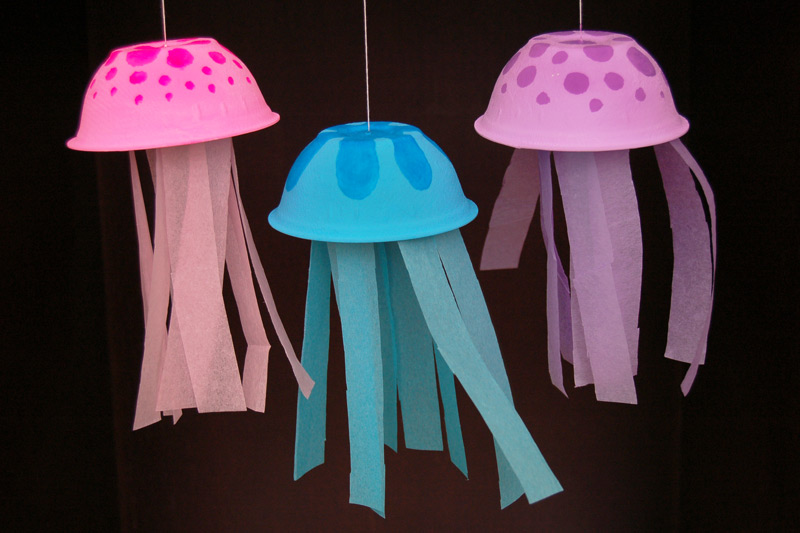 Paper Bowl Jellyfish, Kids' Crafts