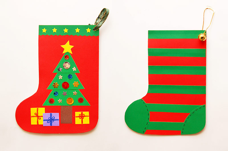 Paper Christmas Stocking craft