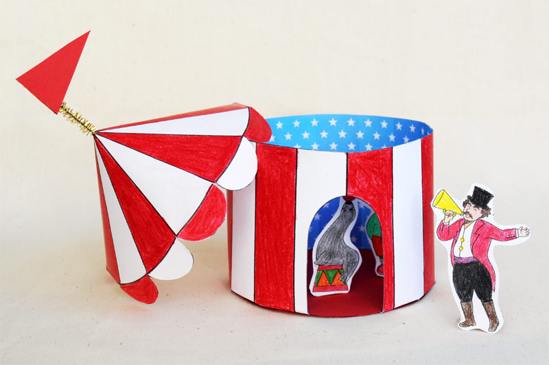 Paper Circus Tent | Kids' Crafts | Fun Craft Ideas | FirstPalette.com