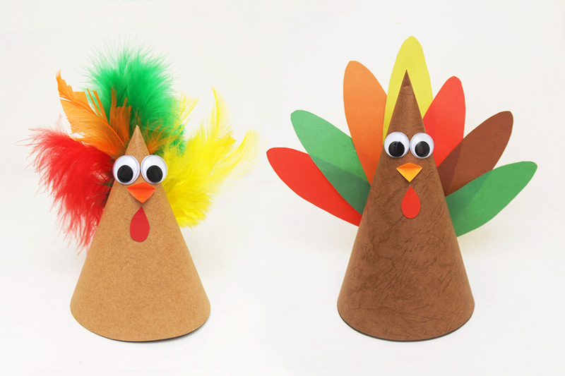 Paper Cone Turkey craft