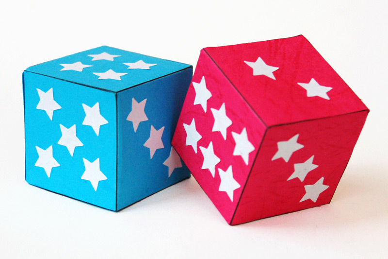 Paper Dice | Kids' Crafts | Fun Craft Ideas | FirstPalette.com